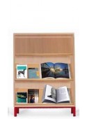 Bibliothèque à tablettes inclinées