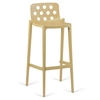 Tabouret haut FLOW, empilable par 6. Coloris sable