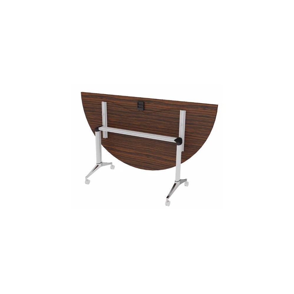 Table NET demi-ronde, plateau abattant