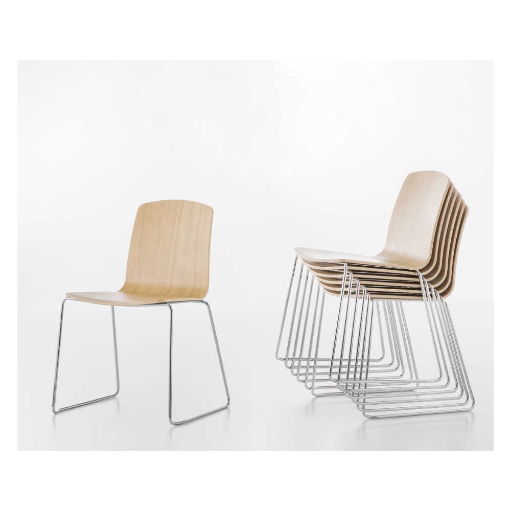 Chaise conference ANNA, pied traineau, empilable