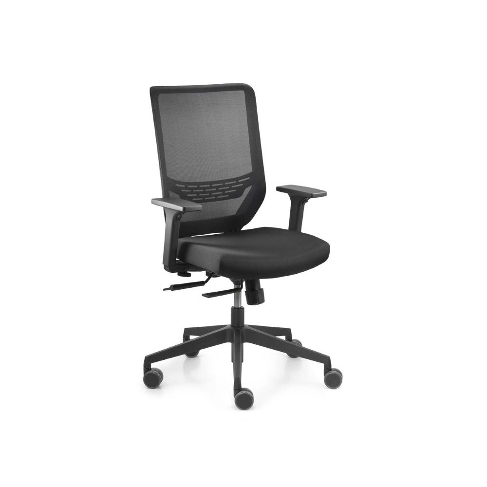SYNC2-MESH, fauteuil ergonomique, dos résille noire, accoudoirs réglables