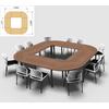 Table carrée, angles 90° arrondis