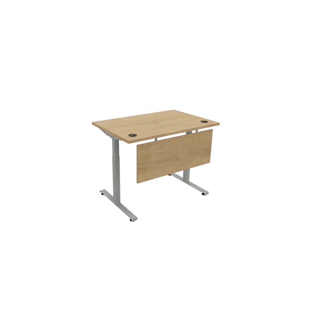 Bureau DRIVER réglable en hauteur, avec option voile de fond mélaminé