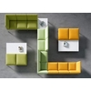 Banquette ASTRO : quelques configurations avec tables basses