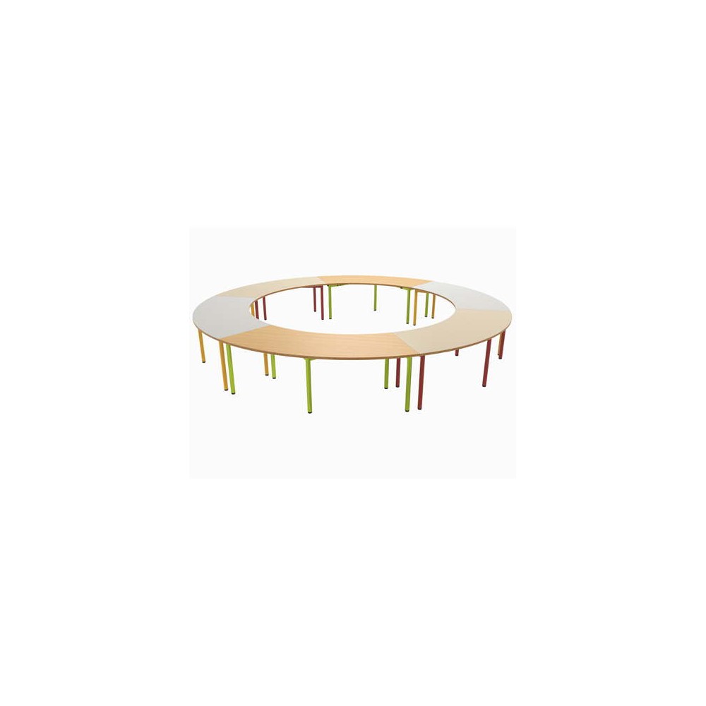 Composition avec tables arc 120°