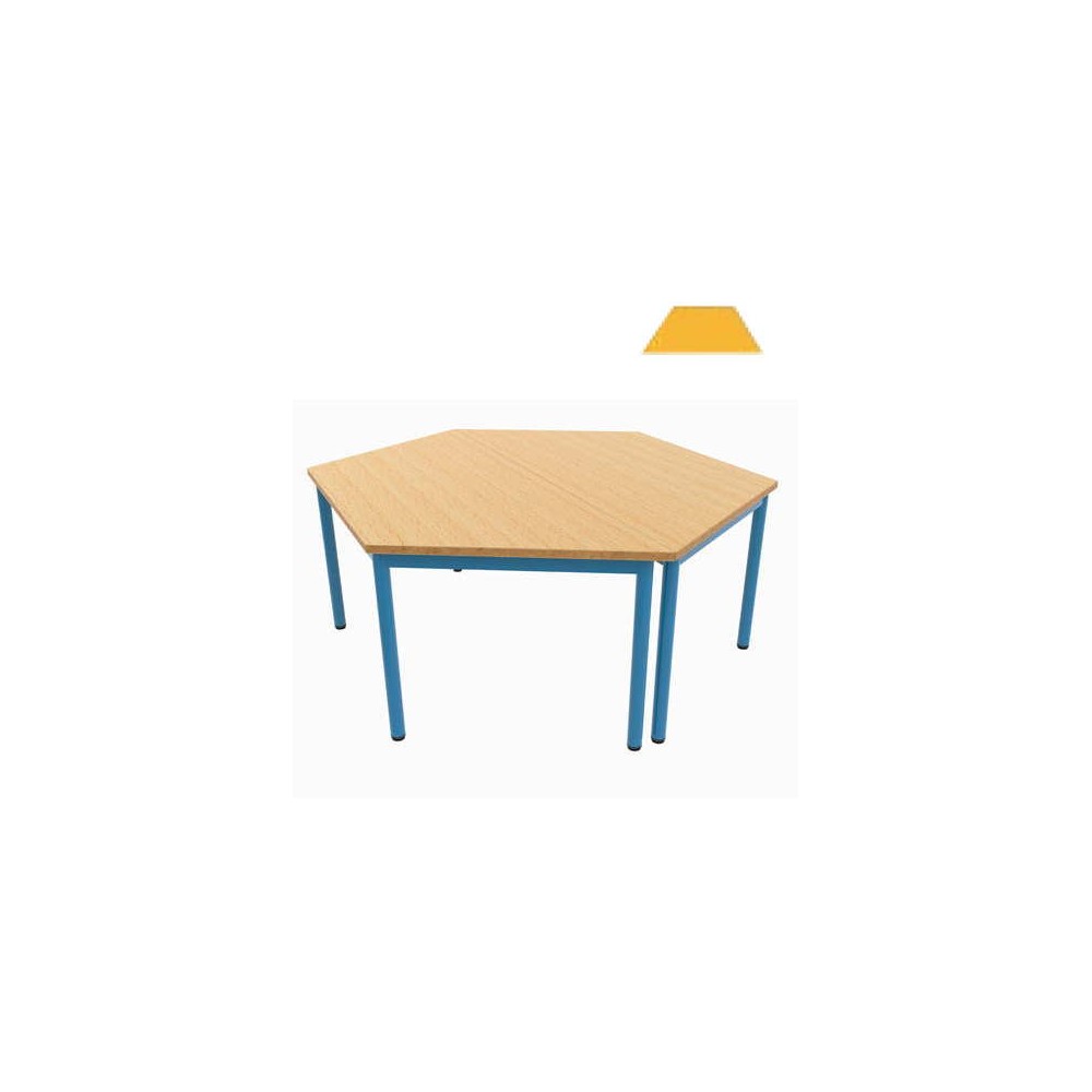 2 tables Maternelle FLEUR, forme Trapèze