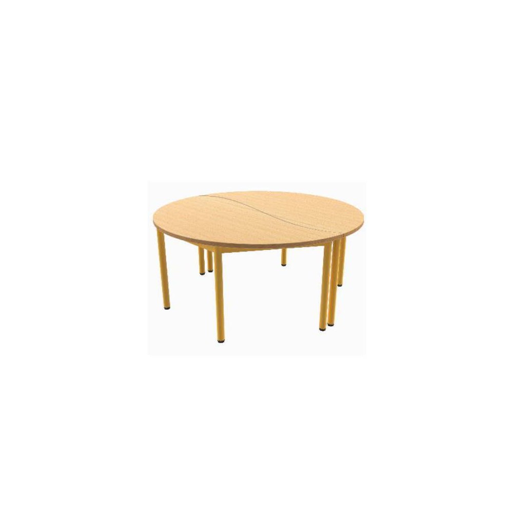 Composition avec 2 tables 1/2 lune Vague