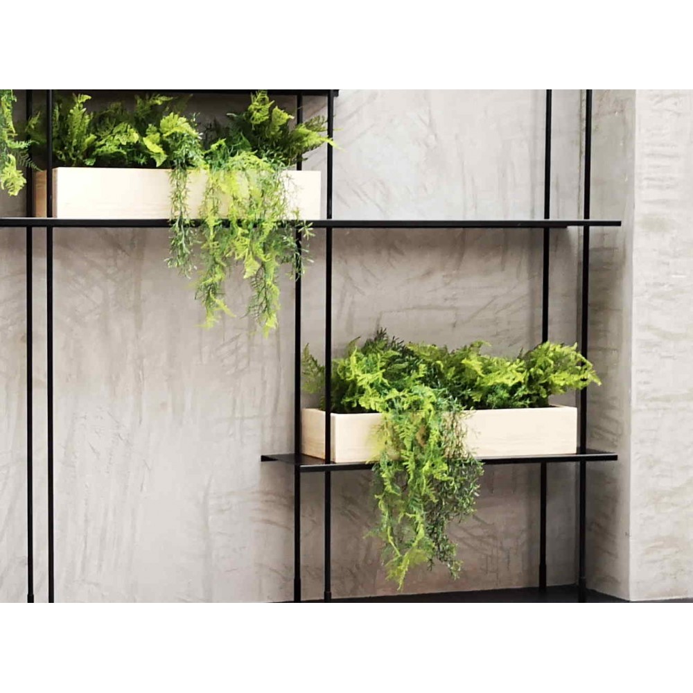 Jardinière basse QUITO, petites plantes tombantes. L80 x H70 cm