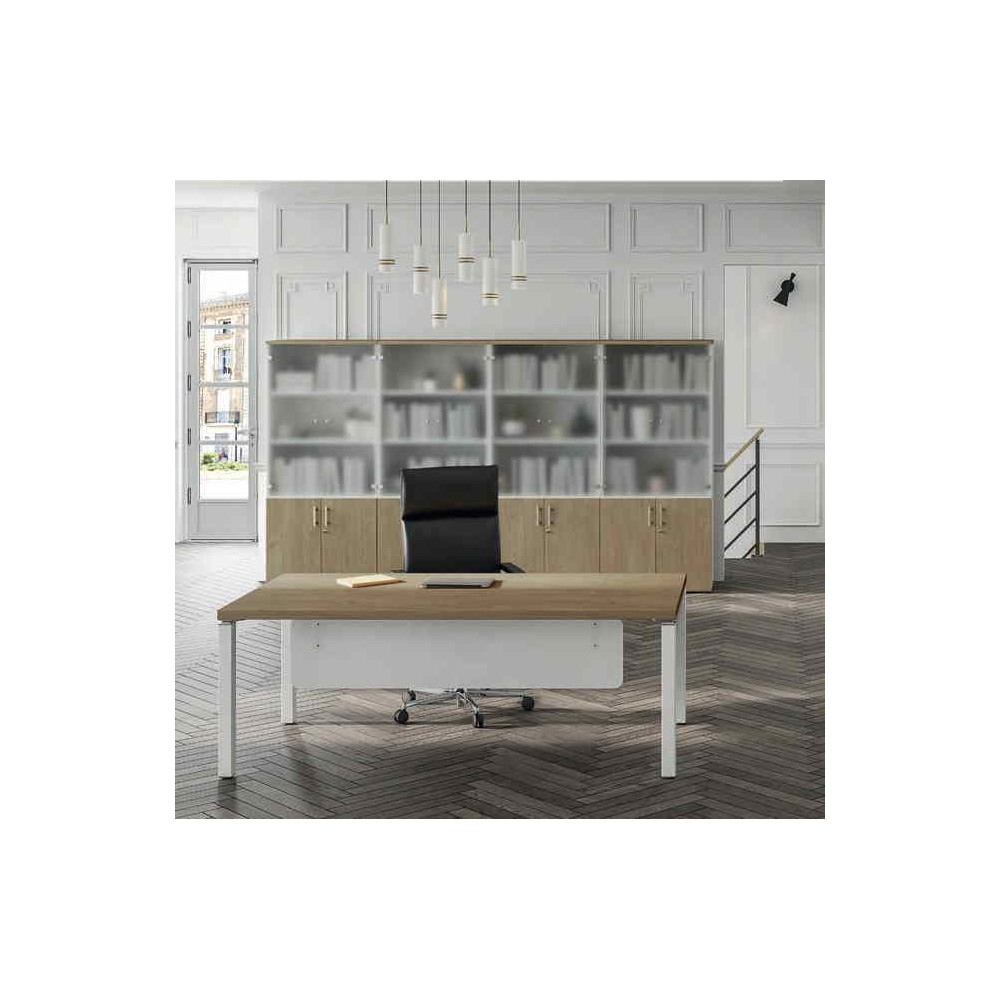 Bibliothèques PRO, H180 cm ; portes en verre dépoli