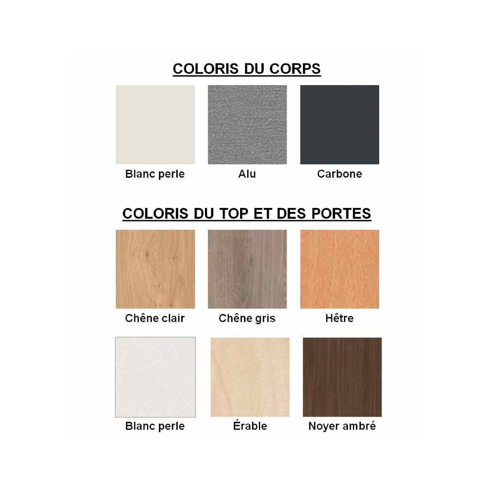 Nuancier des credences PRO à portes coulissantes