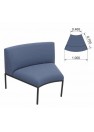 Assise courbe ASTRO avec dossier, 45° concave
