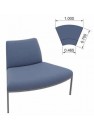 Assise courbe ASTRO avec dossier, 45° convexe