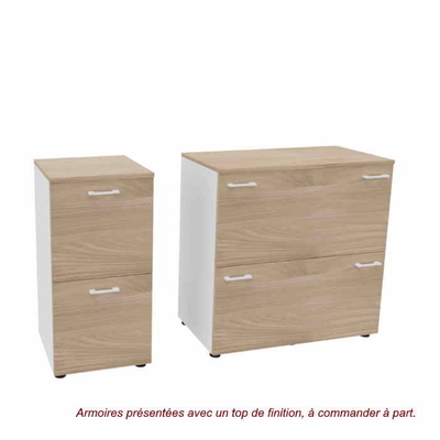 Armoire basse IDEA, 2 tiroirs DS, en largeur 43 ou 86 cm.