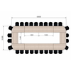 Table INEO, 28 places, forme rectangle