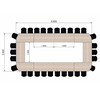 Table INEO, 30 places, forme rectangle