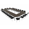 Table INEO, forme rectangle, avec voiles de fond (option)