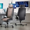 Fauteuil ergonomique ASKAR avec têtière, revêtement tissu : ASKAR est utilisable en travail continu.