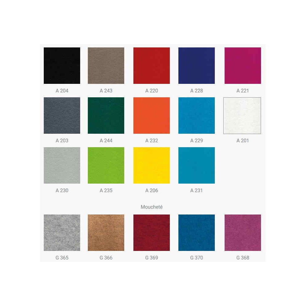 Cloison REY, nuancier tissu