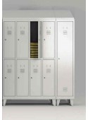 Vestiaire compact TASK, en demi-case