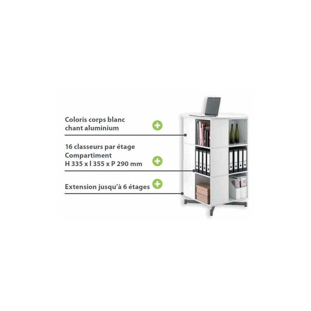 Colonne rotative carrée NEWSQUARE, à rotation solidaire