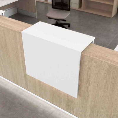 Banque DELTA avec option rehausse comptoir, ici avec LED