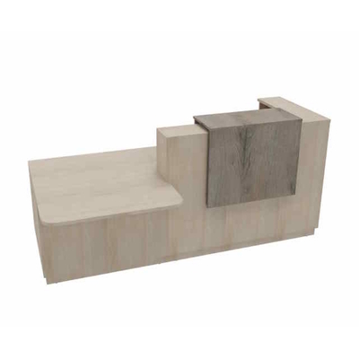 Banque DELTA,-PLUS PMR à droite, avec rehausse comptoir en option