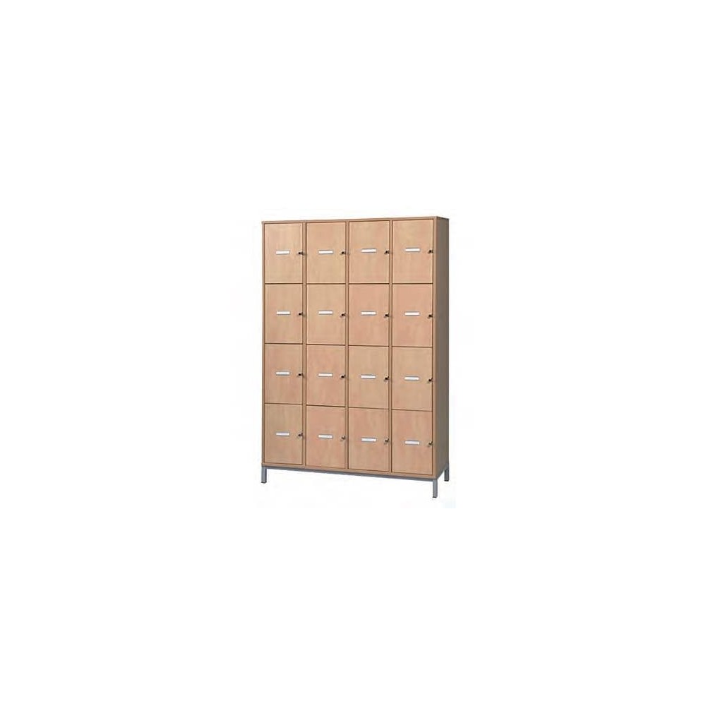 Meuble casier MORGANE, portes pleines, 16 cases.