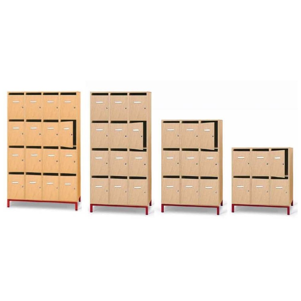 Meuble casier MORGANE, portes avec fente courrier, 6 à 16 cases.