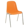 HELENA, chaise coque empilable et accrochable, coloris ORANGE