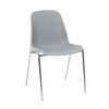 HELENA, chaise coque empilable et accrochable, coloris TAUPE (Promo))