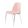 HELENA, chaise coque empilable et accrochable, coloris ROSE (PROMO)