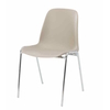 HELENA, chaise coque empilable et accrochable, coloris TAUPE (Promo)