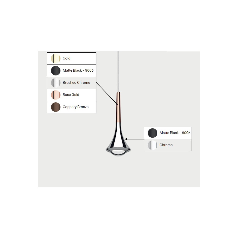 Suspension RAIN, choix des finitions