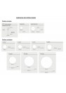 Patères de suspension de forme ronde : dimensions	