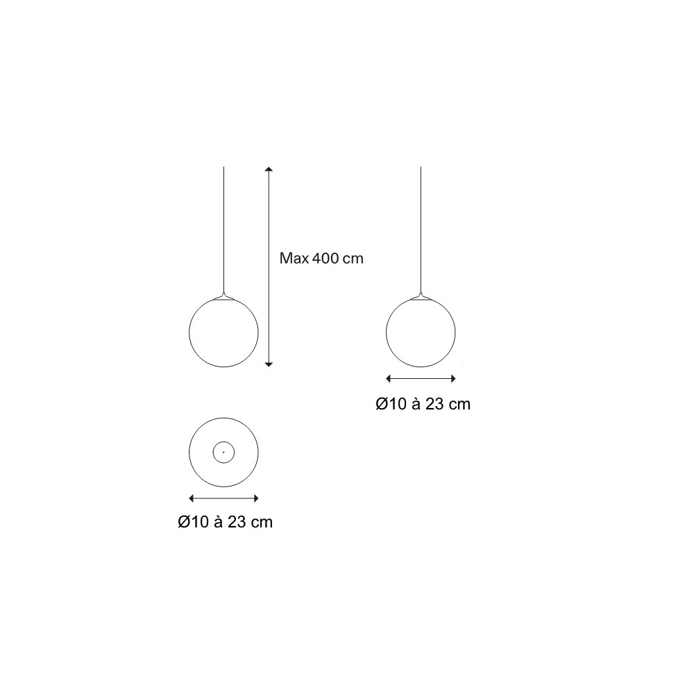 Suspension RANDOM, dimensions