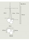 Suspension RANDOM x3, dimensions