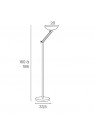 DELY, lampadaire led articulé : dimensions