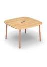 Table NEW MEETING, 120 x 120 cm, pieds métal