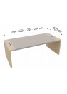Bureau droit e-10, les dimensions