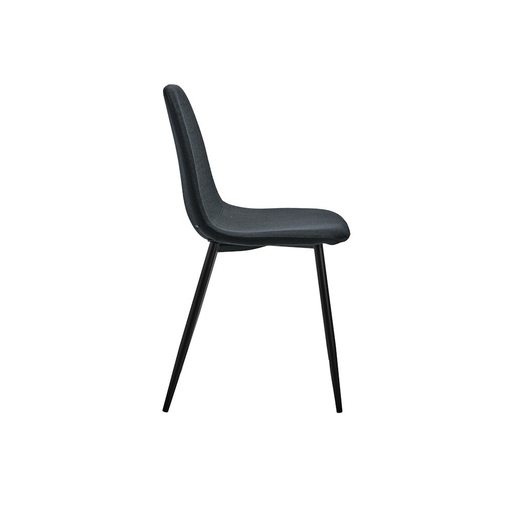 Chaise CHIARA de profil, coloris Noir