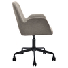 Fauteuil LILIA de profil, tissu gris chiné