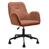 Fauteuil LILIA, réunion ou télétravail, tissu Terracotta