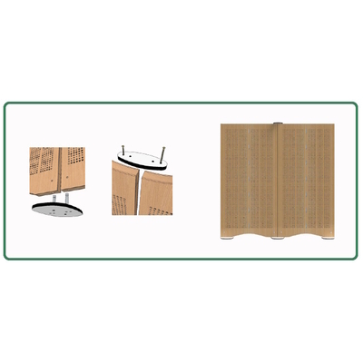 Liaison droite orientable, pour 2 cloisons