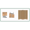 Liaison droite orientable, pour 2 cloisons