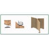 Liaison droite orientable, pour 3 cloisons